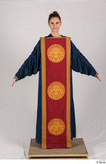  Photos Medieval Cardinal in Blue-Orange Habit 1 a poses medieval cardinal medieval clothing whole body 0001.jpg